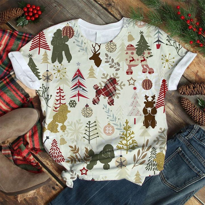 Poodle Vintage Colours Christmas 3D All Over Print | For Men & Women | Adult | HP1976-BehighStyle