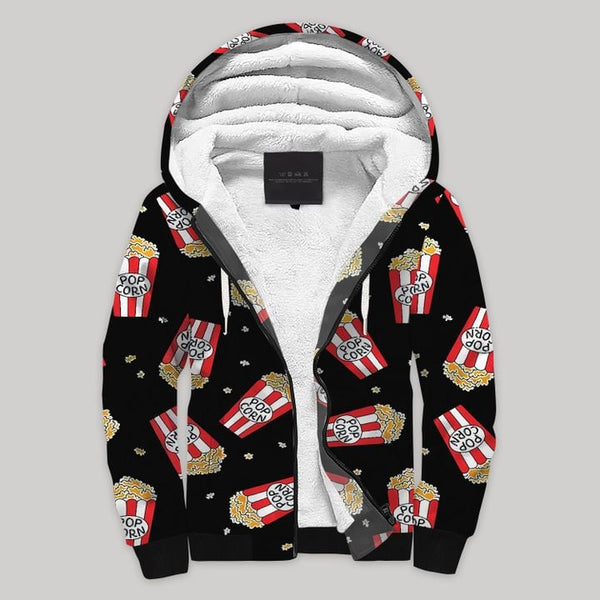 Popcorn Blanket Fleece Zip Hoodie All Over Print | FZ804