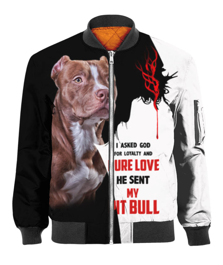 Premium God Sent Me My Pit Bull 3D All Over Print | For Men & Women | Adult | HP938-BehighStyle