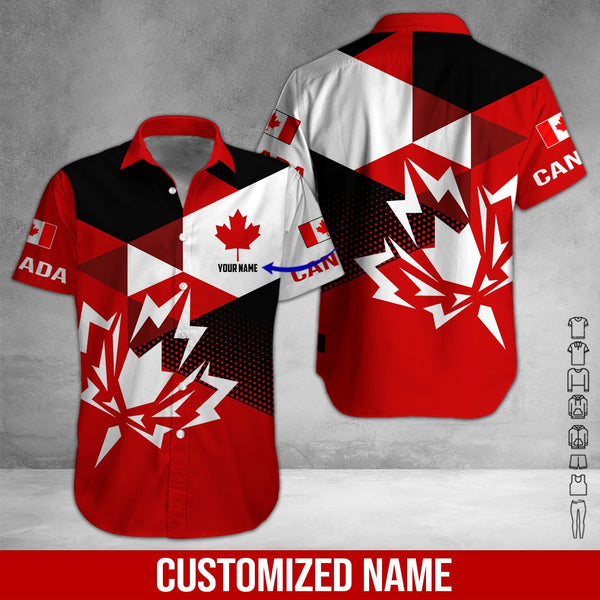 Proud To Be Canadian Custom Name Hawaiian Shirt | For Men & Women | HN414-BehighStyle