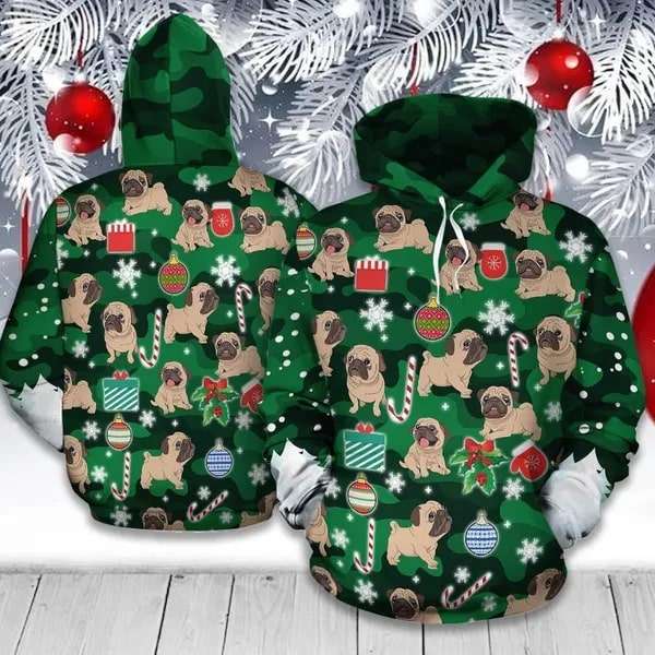 Pug Christmas 3D All Over Print | Adult | HP2515