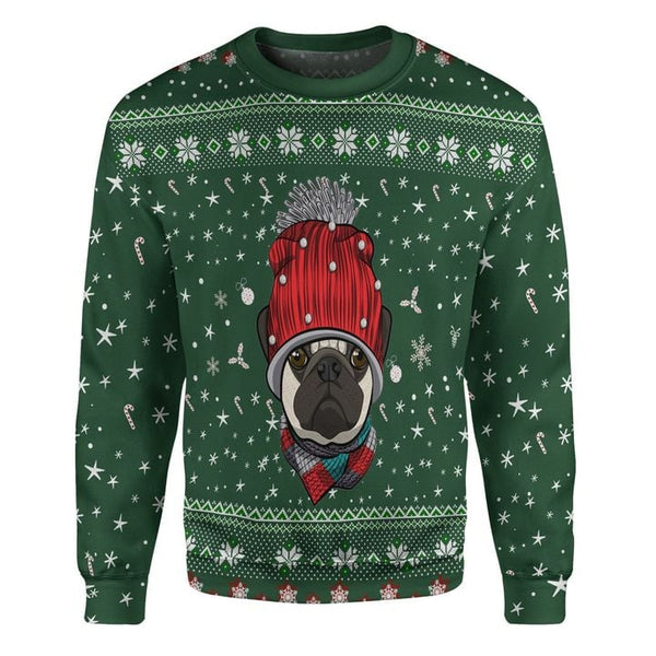 Pug Cute Dog Ugly Christmas Sweater | Adult | US2087