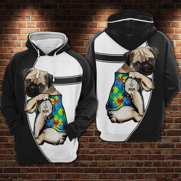 Pug I Love Mom 3D All Over Print | For Men & Women | Adult | HP1114-BehighStyle