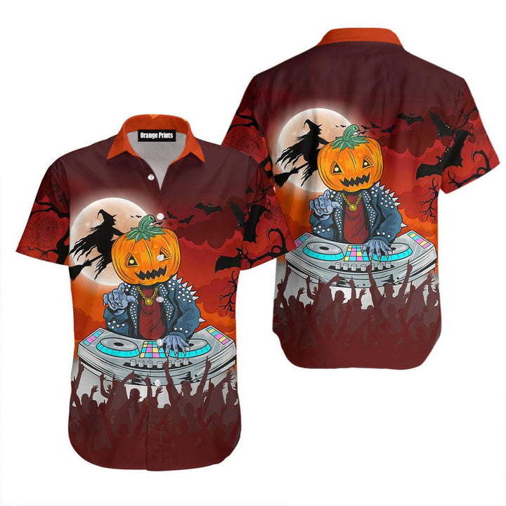 Pumpkin DJ Music Halloween Party Hawaiian Shirt | For Men & Women | HW2650-BehighStyle