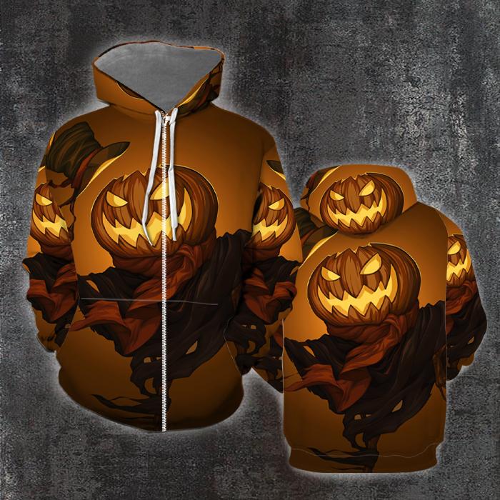 Pumpkin Face Halloween 3D All Over Print | For Men & Women | Adult | HP1452-BehighStyle