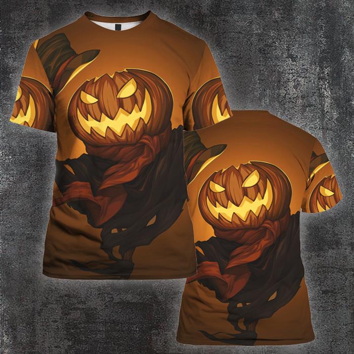 Pumpkin Face Halloween 3D All Over Print | For Men & Women | Adult | HP1452-BehighStyle