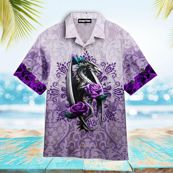 Purple Gothic Dragon Aloha Hawaiian Shirt | For Men & Women | HW1324-BehighStyle