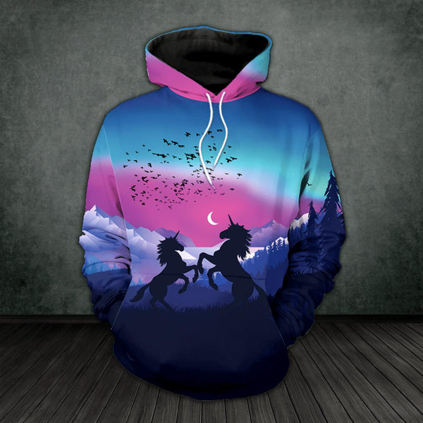 Purple Pastel Unicorn Couple Cute 3D All Over Print | For Men & Women | Adult | HP1359-BehighStyle
