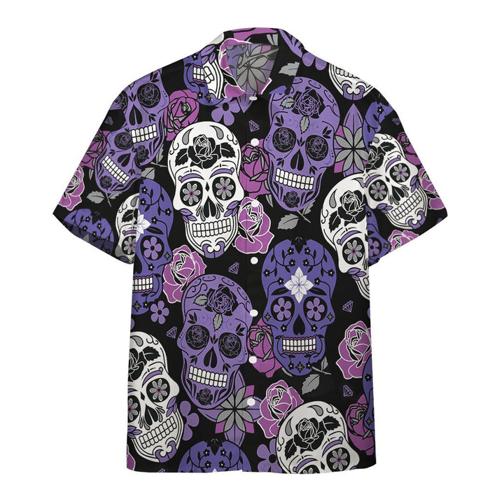 Purple Sugar Skulls Hawaiian Shirt | For Men & Women | HW1633-BehighStyle