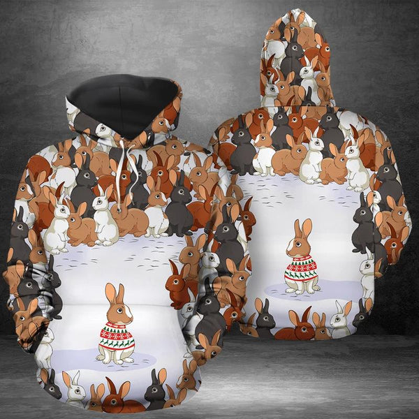 Rabbit Christmas 3D All Over Print | Adult | HP2437