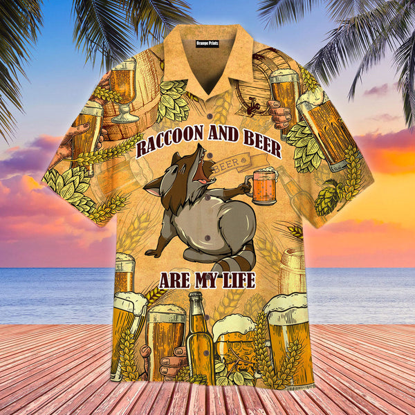 Raccoon And Beer Are My Life Aloha Hawaiian Shirt | For Men & Women | HW822-BehighStyle