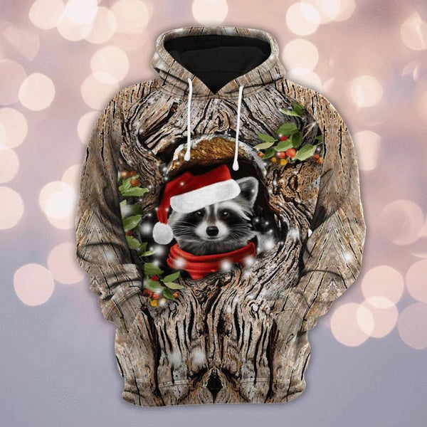 Racoon Christmas 3D All Over Print | Adult | HP2440