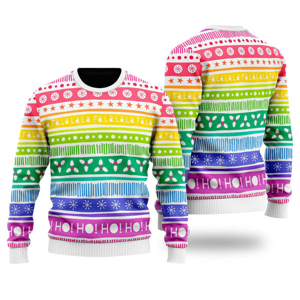 Rainbow Cozy Holiday Ugly Christmas Sweater | Adult | US2501