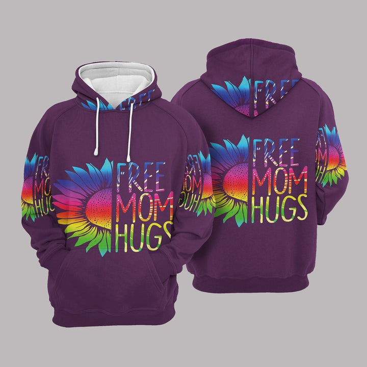 Rainbow Sunflower Free Mom Hug Pullover 3D All Over Print | For Men & Women | Adult | HP1134-BehighStyle