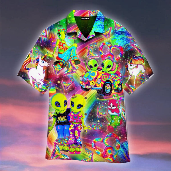 Rainbow Sweet Alien Hawaiian Shirt | For Men & Women | WT1165-BehighStyle