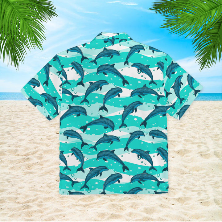 Realistic Dolphins In The Sea Hawaiian Shirt | For Men & Women | HW897-BehighStyle