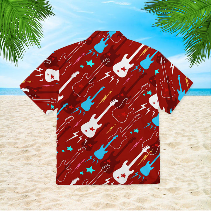 Red Electric Guitar Hawaiian Shirt | For Men & Women | HW1119-BehighStyle