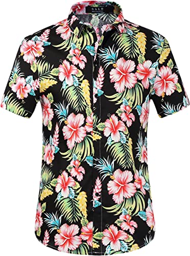 Red Hibiscus Flowers Hawaiian Shirt | HW3137
