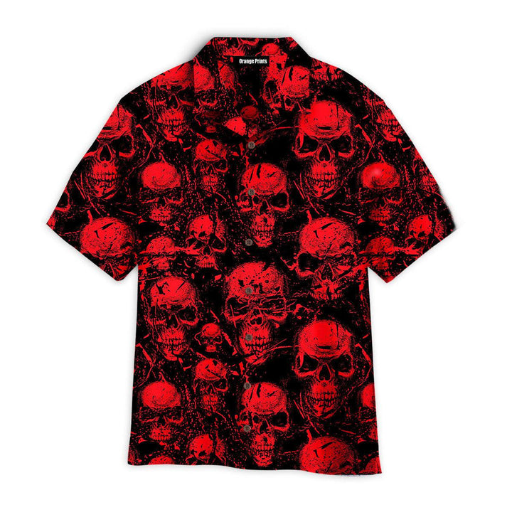 Red Horor Skull Halloween Hawaiian Shirt | For Men & Women | HW2625-BehighStyle