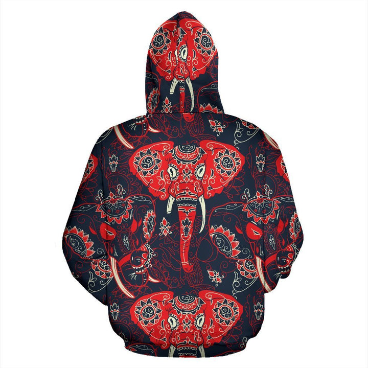 Red Indian Elephant Pattern 3D All Over Print | For Men & Women | Adult | HP906-BehighStyle