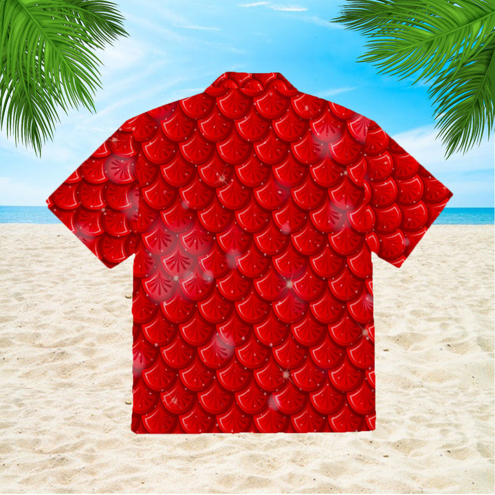 Red Mermaid Scales Hawaiian Shirt | For Men & Women | HW395-BehighStyle