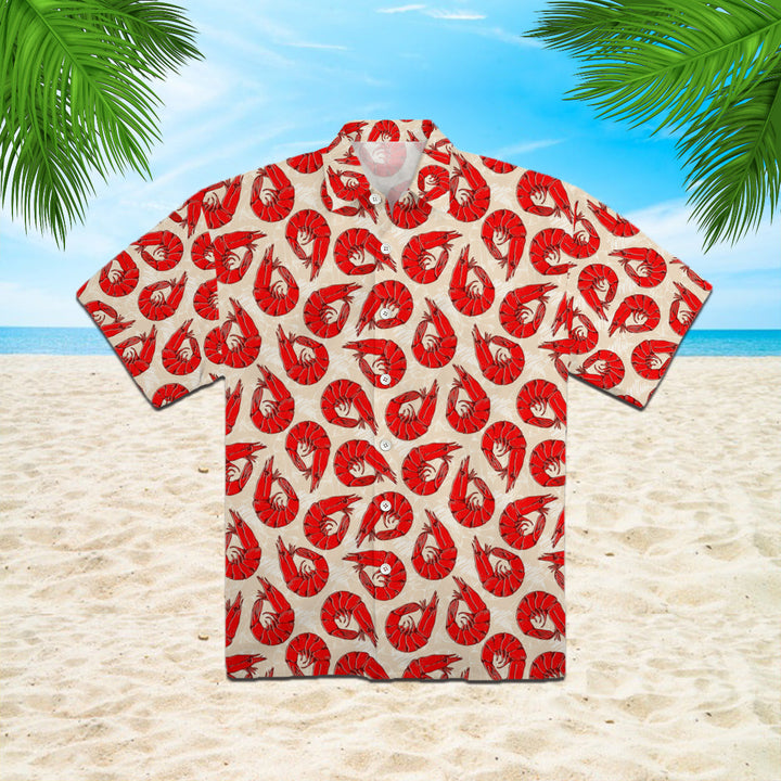 Red Shrimps Pattern Hawaiian Shirt | For Men & Women | HW805-BehighStyle