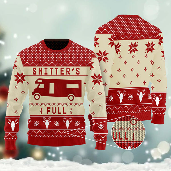 Red Vacation Shitter's Full Ugly Christmas Sweater | Adult | US1902