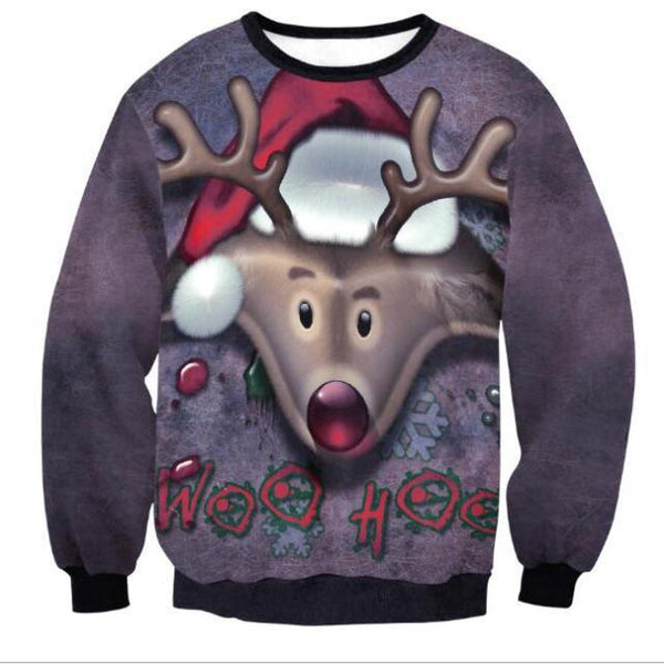 Reindeer Christmas Ugly Christmas Sweater | For Men & Women | Adult | US1294-BehighStyle