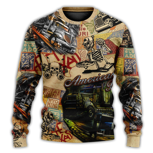 Retro Dear Santa Heres Your Truck Ugly Christmas Sweater | Adult | US2342