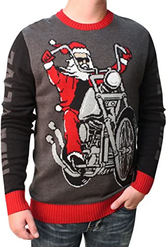 Ride Santa Motorcycle Ugly Christmas Sweater | Adult | US1899