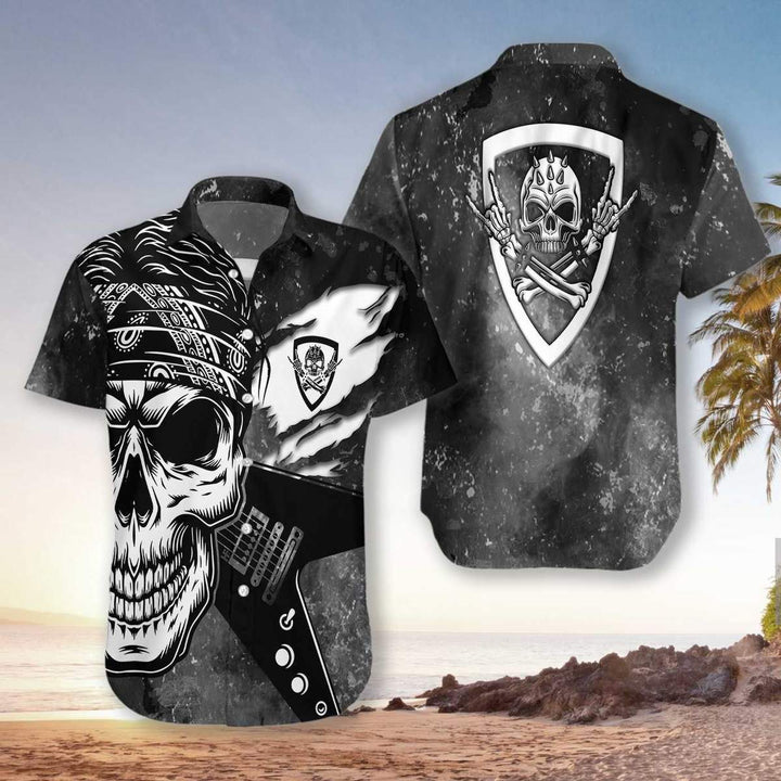 Rock And Roll Guitar Unisex Hawaiian Shirt | For Men & Women | HW268-BehighStyle