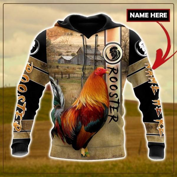 Rooster In The Farm Custom Name 3D All Over Print | For Men & Women | Adult | CN171-BehighStyle