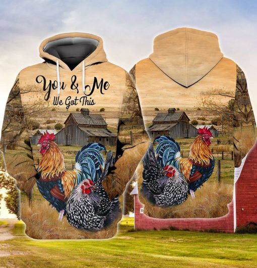 Rooster You And Me We Got This 3D All Over Print | For Men & Women | HP336-BehighStyle