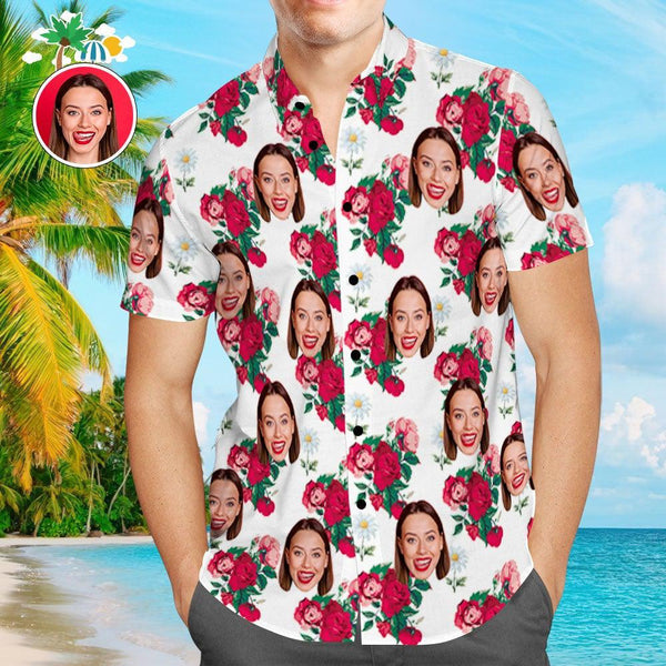 Roses Garden Custom Photo Hawaiian Shirt | P331