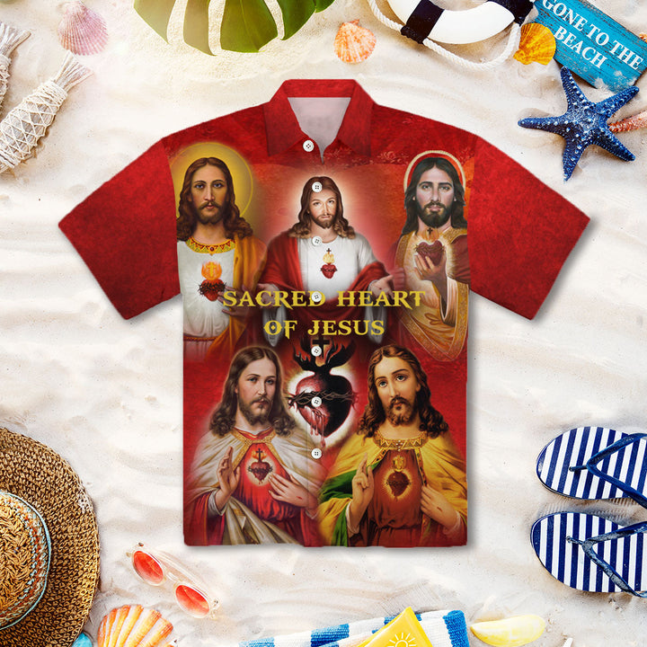 Sacred Heart Of Jesus Hawaiian Shirt | For Men & Women | HW2191-BehighStyle