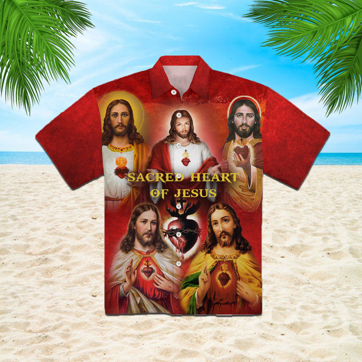 Sacred Heart Of Jesus Hawaiian Shirt | For Men & Women | HW2191-BehighStyle