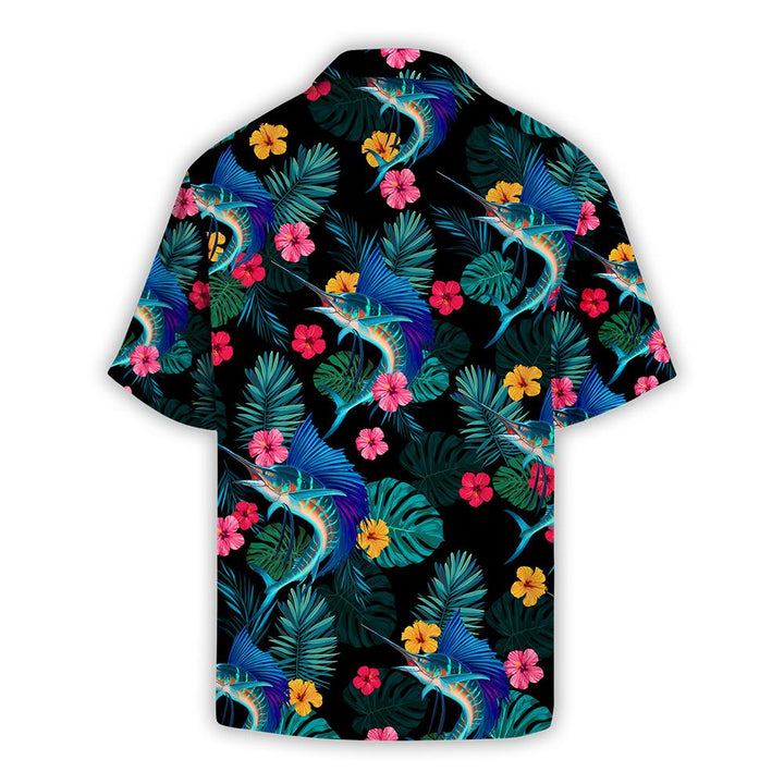 Sailfishs Hibiscus Tropical Fishing Hawaiian Shirt | For Men & Women | HW1428-BehighStyle