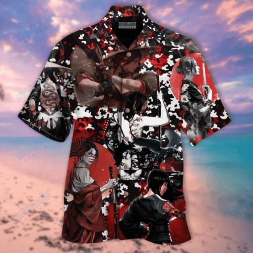 Samurai Girl Hawaiian Shirt | For Men & Women | HW1318-BehighStyle