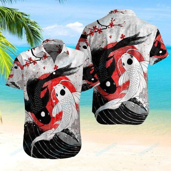 Samurai Yin Yang Koi Fish Hawaiian Shirt | For Men & Women | HW725-BehighStyle