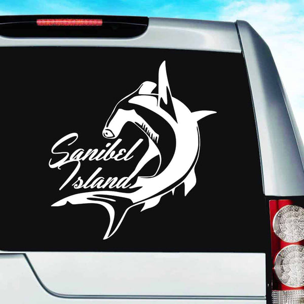 Sanibel Island Florida Hammerhead Shark Car Decal Sticker | Waterproof | PVC Vinyl | CS1237-BehighStyle