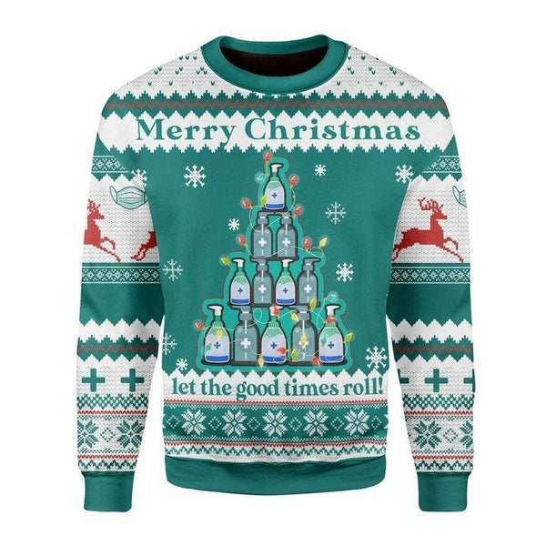 Sanitizer Merry Christmas Ugly Christmas Sweater | For Men & Women | Adult | US1287-BehighStyle