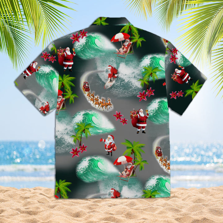 Santa Beach Christmas Hawaiian Shirt | For Men & Women | HW2028-BehighStyle