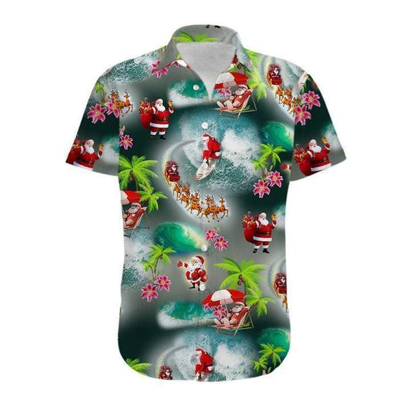 Santa Beach Christmas Hawaiian Shirt | For Men & Women | HW2714-BehighStyle