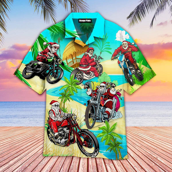 Santa Bike Motocross Christmas In July Hawaiian Shirt | For Men & Women | HW2756-BehighStyle