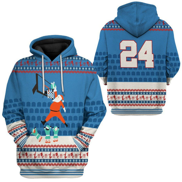 Santa Claus Basketball Christmas 3D All Over Print | For Men & Women | Adult | HP1876-BehighStyle