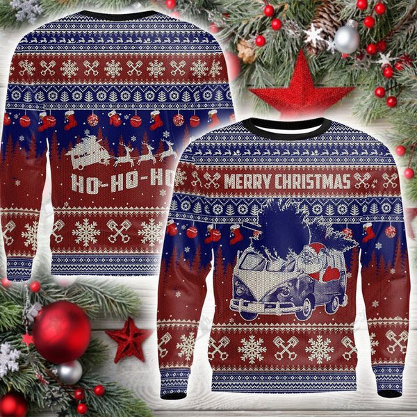 Santa Claus Bus Ugly Christmas Sweater | Adult | US2103