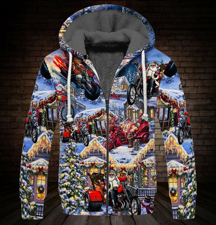 Santa Claus Christmas Fleece Zip Hoodie All Over Print | For Men & Women | FZ206-BehighStyle