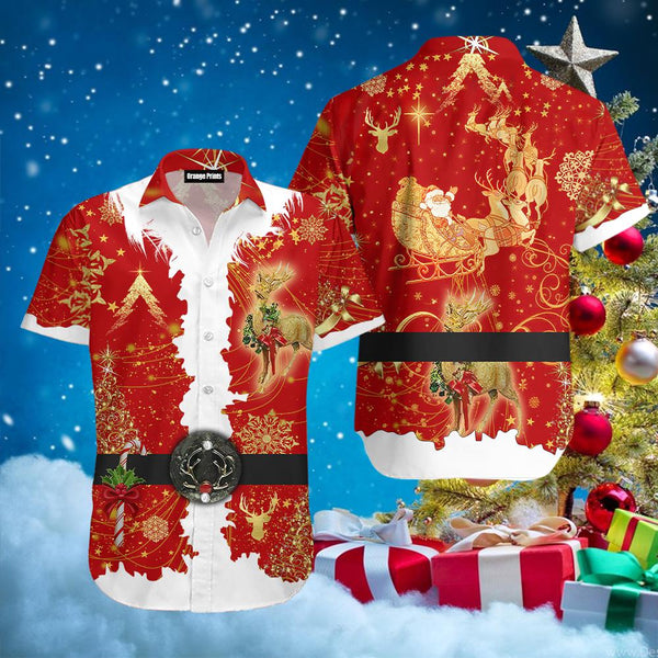 Santa Claus Costume Christmas Hawaiian Shirt | For Men & Women | HW1812-BehighStyle