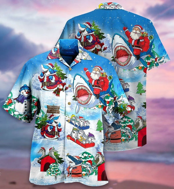 Santa Clause Ride Shark Christmas Hawaiian Shirt | HW3085