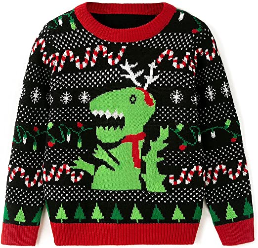 Santa Dinosaur Christmas Ugly Christmas Sweater | Adult | US1891